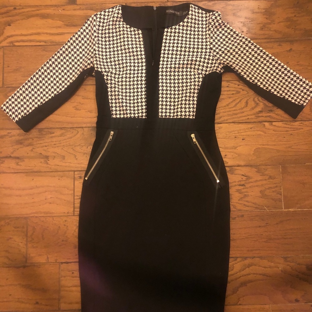 Houndstooth Winter Sheath Dress